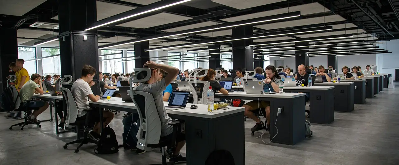 World Design Craft team working on digital design projects